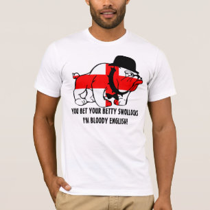 Camiseta Bandeira de rima inglesa do inglês do calão