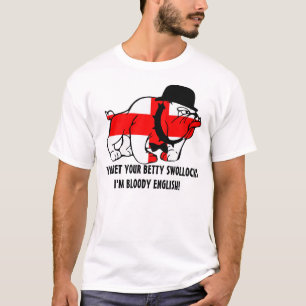 Camiseta Bandeira de rima inglesa do inglês do calão