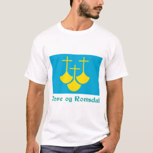 Camiseta Bandeira de Romsdal do og de Møre com nome