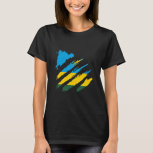 Camiseta Bandeira de Ruanda Herança Orgulho Ruandês Vintage