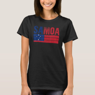 Camiseta Bandeira de Samoa Homens Mulheres Crianças Samoano