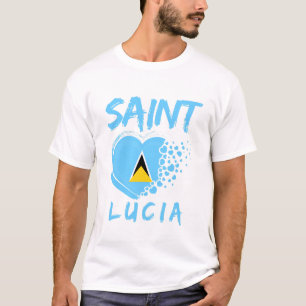 Camiseta bandeira de Santa Lúcia