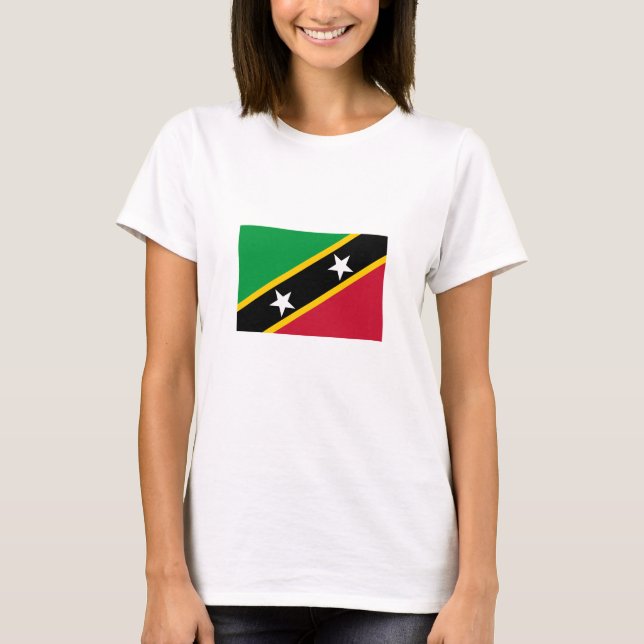 Camiseta Bandeira de São Cristóvão e Nevis (Frente)