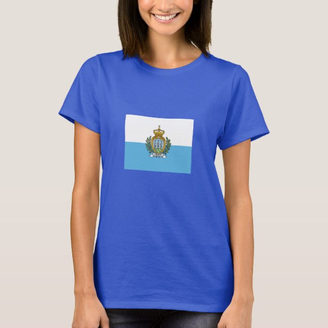 Camiseta Bandeira de São Marinho (Frente)
