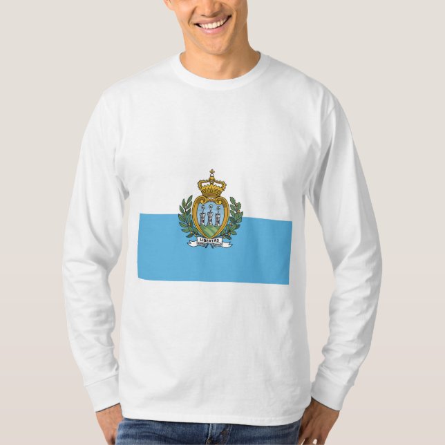 Camiseta Bandeira de São Marino (Frente)