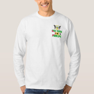 Camiseta Bandeira de São Tomé e Príncipe e Brasão de Armas