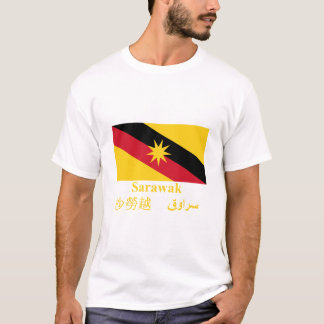 Camiseta Bandeira de Sarawak com nome