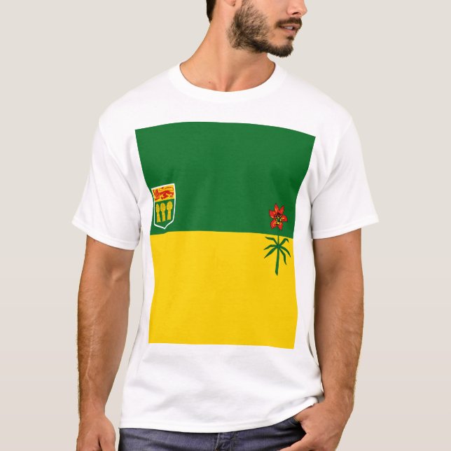 Camiseta Bandeira de Saskatchewan (Frente)