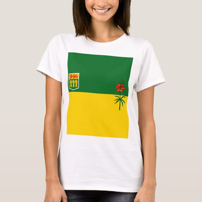 Camiseta Bandeira de Saskatchewan (Frente)