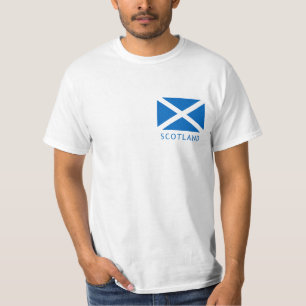Camiseta Bandeira de Scotland e t-shirt desenfreado do leã