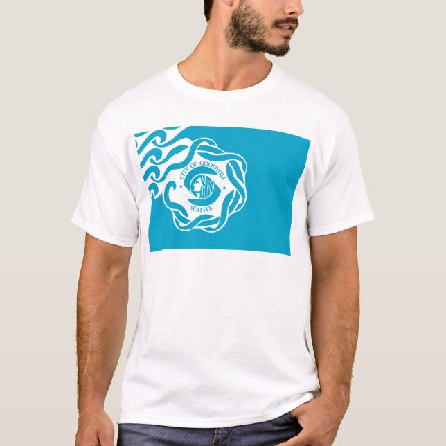 Camiseta Bandeira de Seattle (Frente)