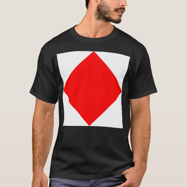 Camiseta Bandeira de Sinalização Marítima Internacional Fox (Frente)