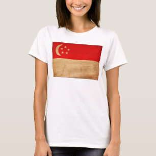 Camiseta Bandeira de Singapore