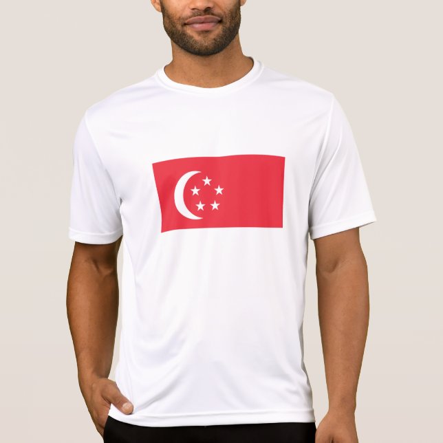 Camiseta bandeira de Singapura (Frente)