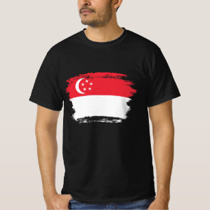 Camiseta bandeira de Singapura