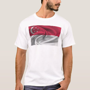 Camiseta Bandeira De Singapura