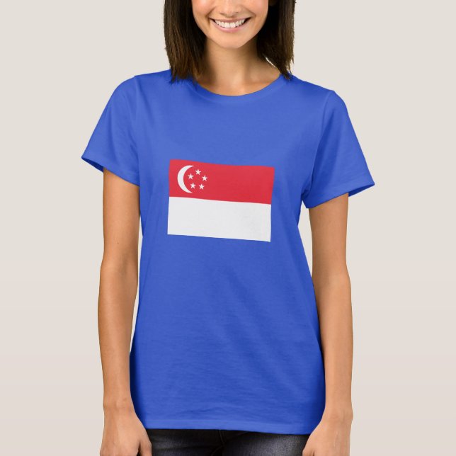 Camiseta Bandeira de Singapura (Frente)