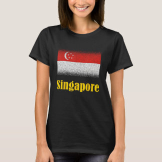 Camiseta Bandeira de Singapura Bandeira de Singapura Bandei