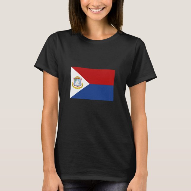 Camiseta Bandeira de Sint Maarten (Frente)