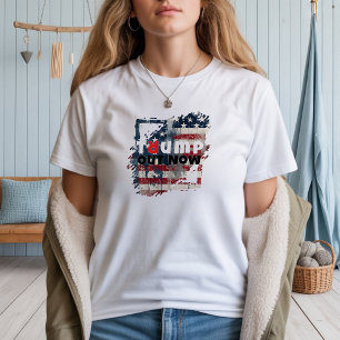 Camiseta Bandeira de slogan de protesto anti-Trump