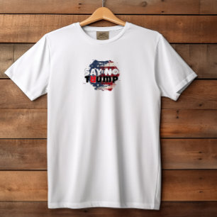 Camiseta Bandeira de slogan de protesto anti-Trump