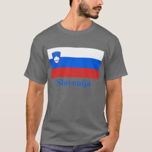 Camiseta Bandeira de Slovenia com nome no esloveno