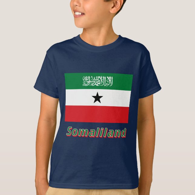 Camiseta Bandeira de Somaliland com nome (Frente)