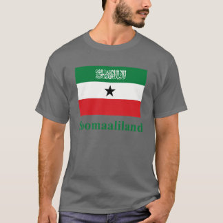 Camiseta Bandeira de Somaliland com nome em somaliano