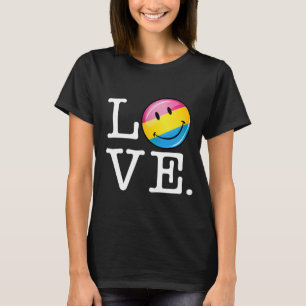 Camiseta Bandeira de sorriso do amor Pansexual