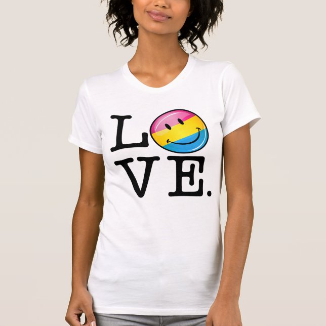 Camiseta Bandeira de sorriso do amor Pansexual (Frente)