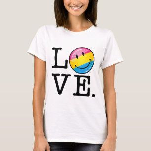 Camiseta Bandeira de sorriso do amor Pansexual