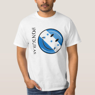 Camiseta Bandeira de sorriso redonda lustrosa do Honduran