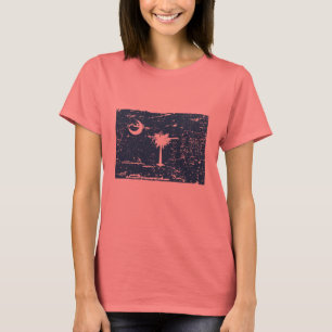 Camiseta Bandeira de SOUTH CAROLINA do vintage
