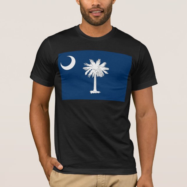 Camiseta Bandeira de South Carolina, os Estados Unidos (Frente)