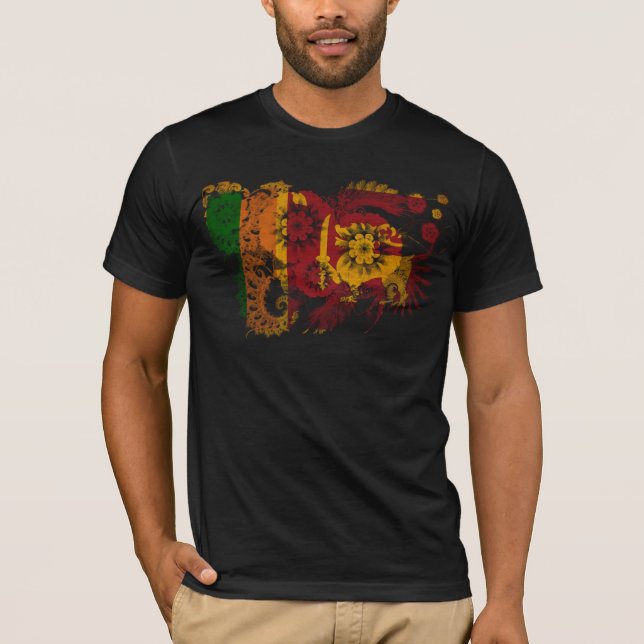 Camiseta Bandeira de Sri Lanka (Frente)