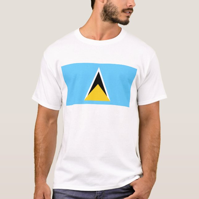 Camiseta Bandeira de St Lucia (Frente)