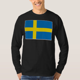 Camiseta Bandeira de suecia com cores nacionais suecas Vint