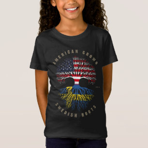 Camiseta Bandeira de Suecia de Raízes Suecas Americanas Cre