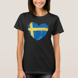 Camiseta Bandeira De suecia Em Forma De Suecia Sueca