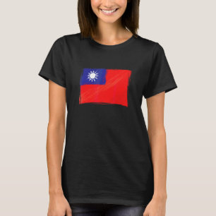 Camiseta Bandeira de Taiwan Cores da Bandeira de Taiwan Ban