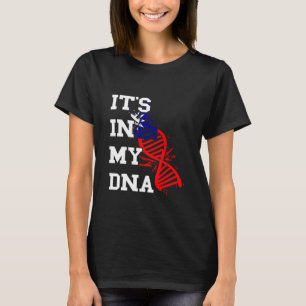 Camiseta Bandeira de Taiwan Está no Meu DNA Molécula Orgulh
