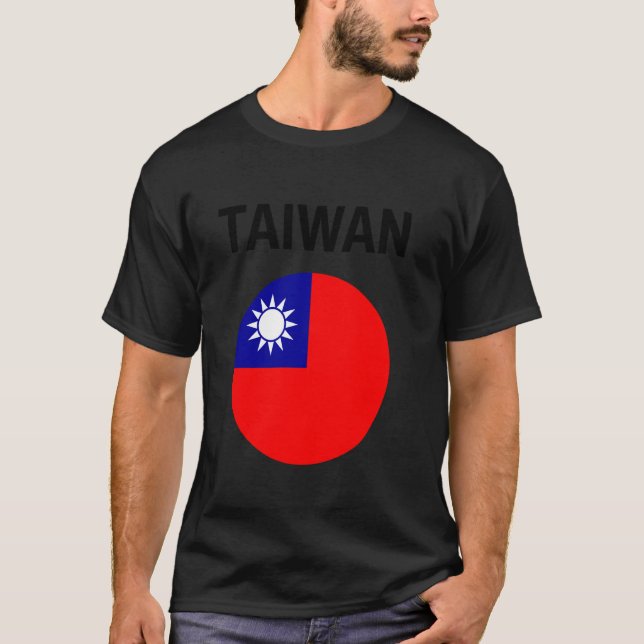Camiseta Bandeira de Taiwan Moderna (Frente)