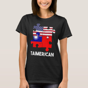 Camiseta Bandeira de Taiwan Orud América Quebra-cabeça Dna