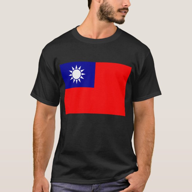 Camiseta Bandeira de Taiwan: República da China, Taipé Chin (Frente)