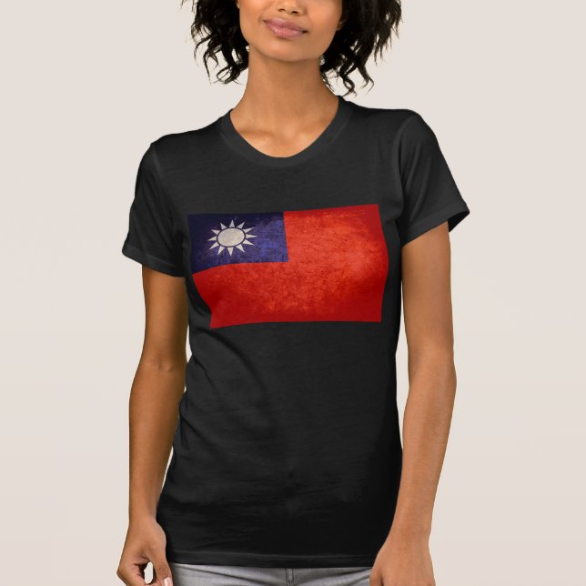 Camiseta Bandeira de Taiwan; taiwanês; 台 灣 (Frente)