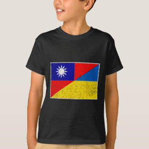 Camiseta Bandeira de Taiwan Ucrânia Suporte Taiwaniano Ucra