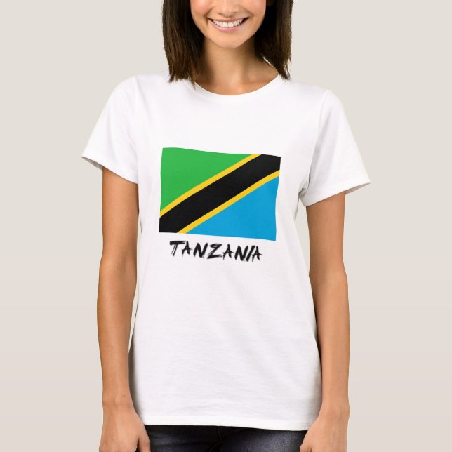 Camiseta Bandeira de Tanzânia (Frente)
