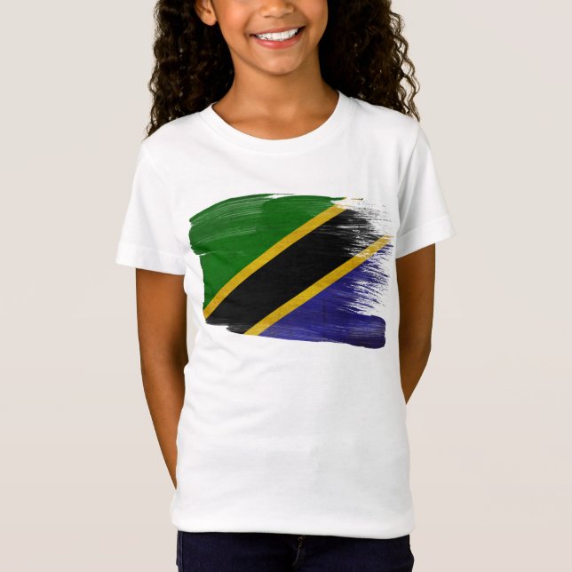 Camiseta Bandeira de Tanzânia (Frente)