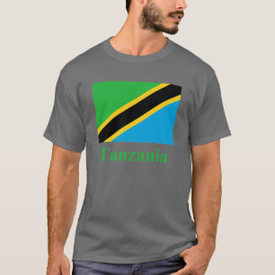 Camiseta Bandeira de Tanzânia com nome