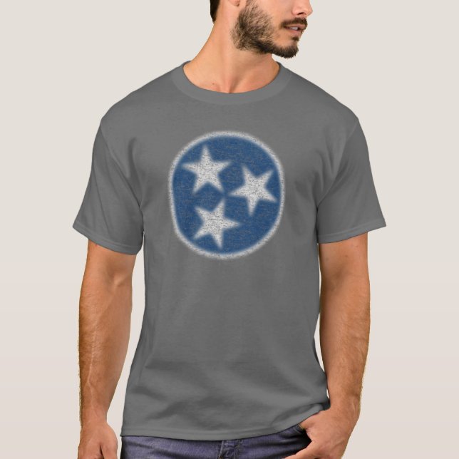 Camiseta Bandeira de Tennessee do vintage (Frente)